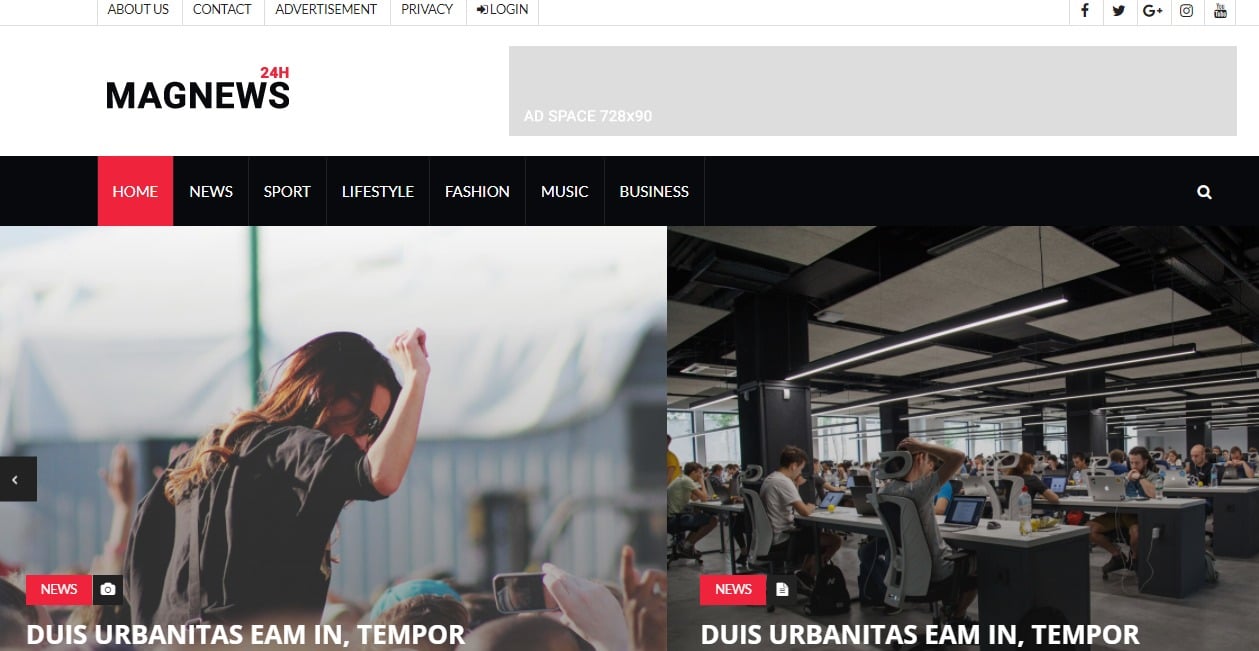 Magnews-free-simple-website-template
