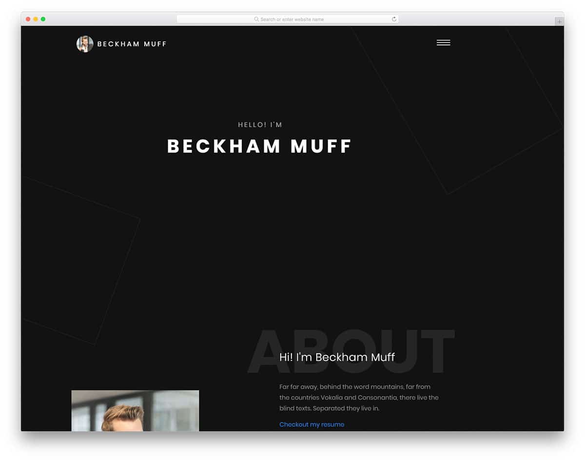 beckham-free-photography-website-templates