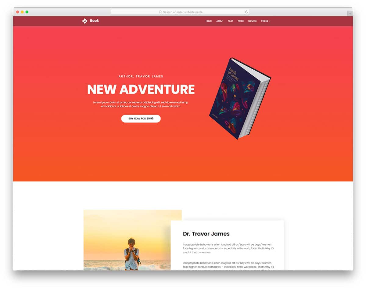 book-free-one-page-website-templates