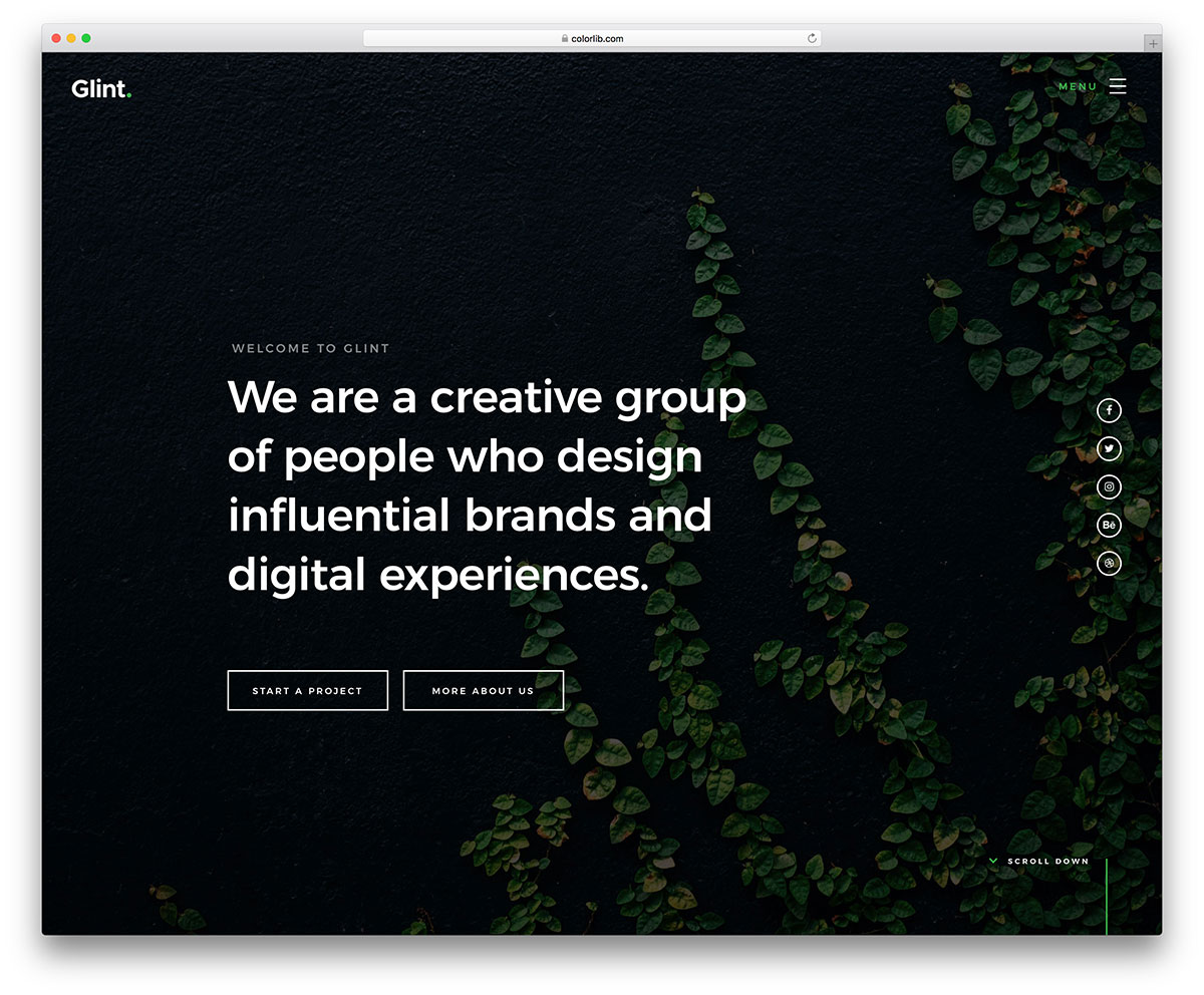 glint-free-one-page-website-templates