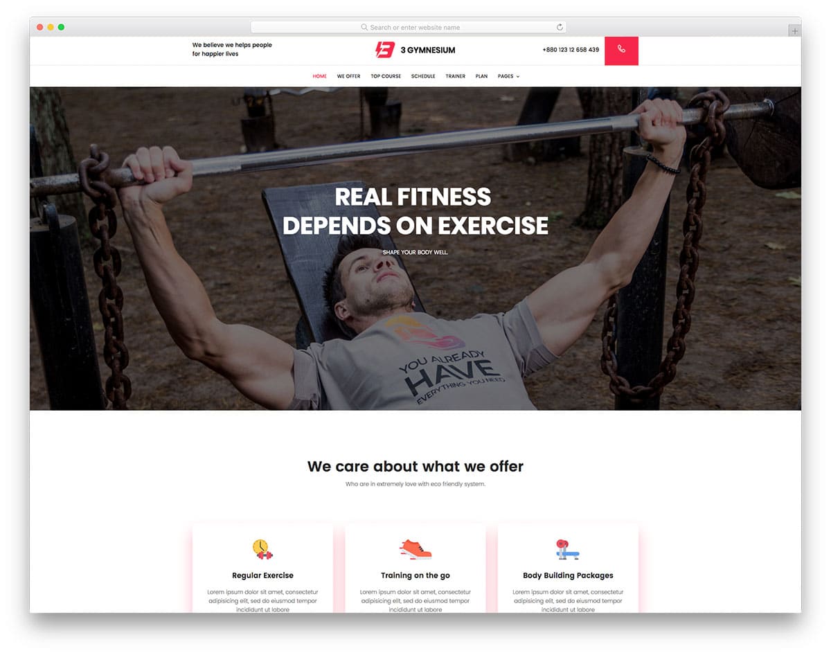 gym-free-one-page-website-templates