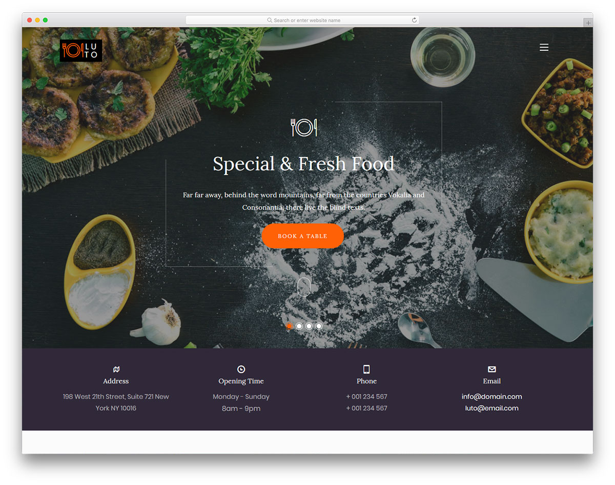 luto-free-restaurant-website-templates