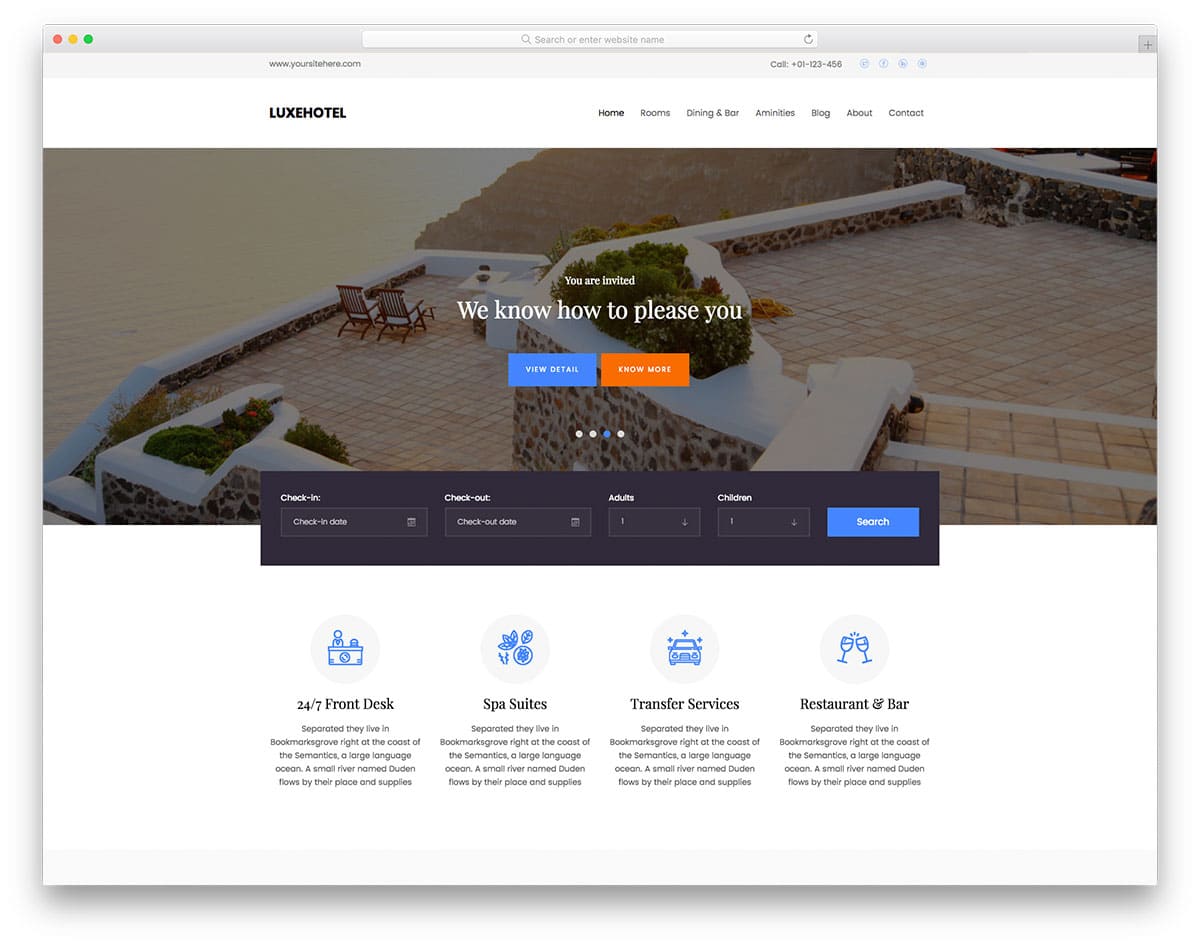 luxehotel-free-travel-website-templates