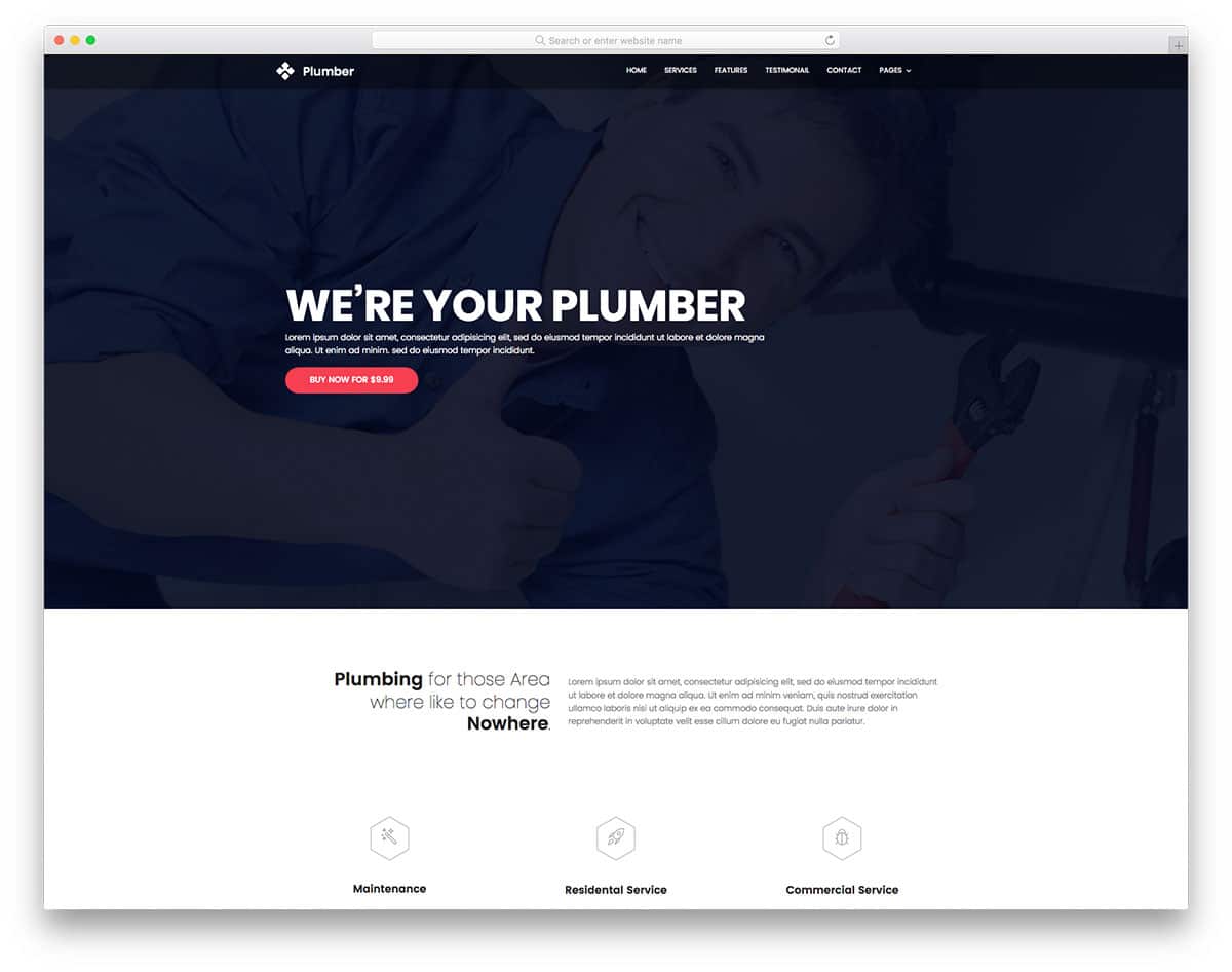 plumber-free-one-page-website-templates