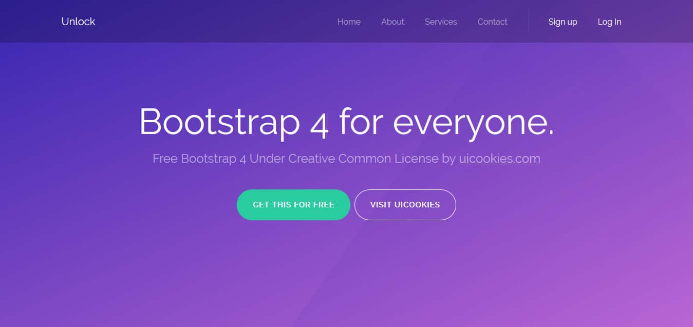 Unlock-Free-Bootstrap 4-Website-Templates
