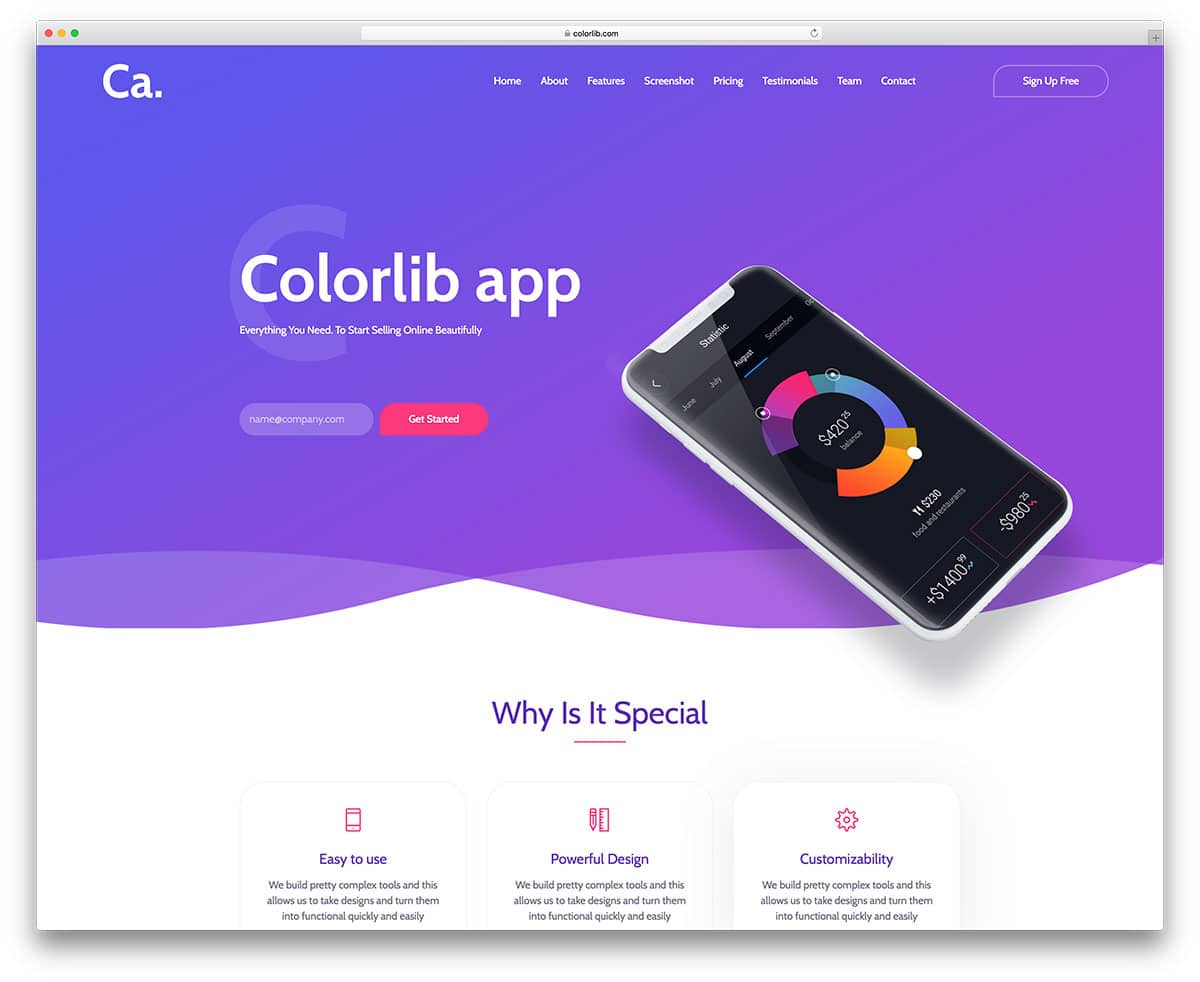 ca-app-free-bootstrap-landing-page-templates