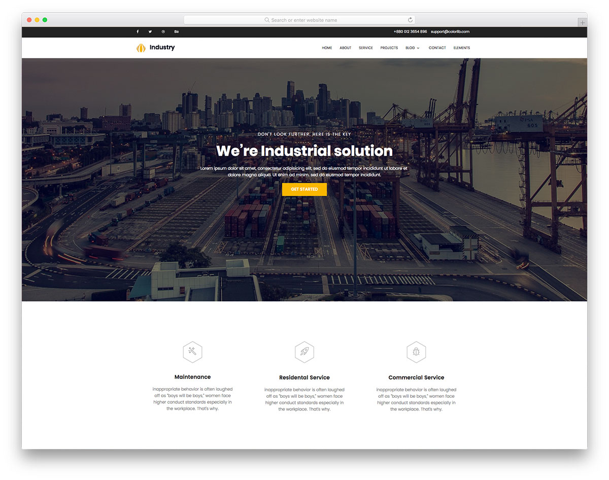 industry-free-bootstrap-business-templates