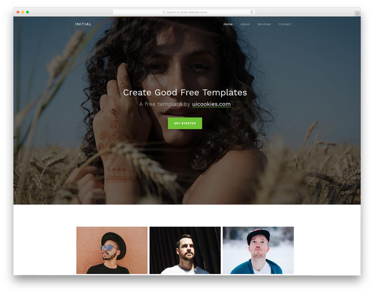 initial-free-personal-website-templates