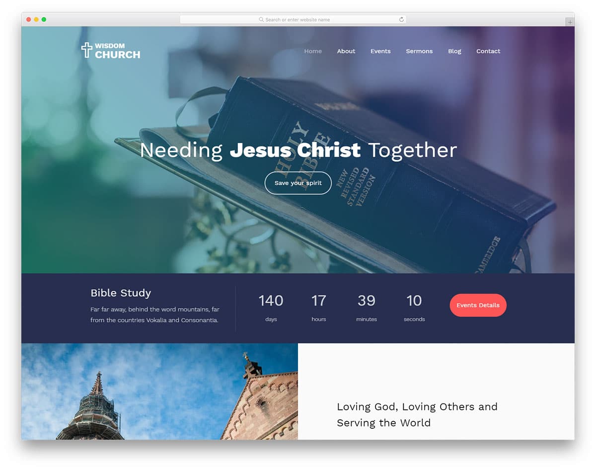 wisdom-free-church-website-templates