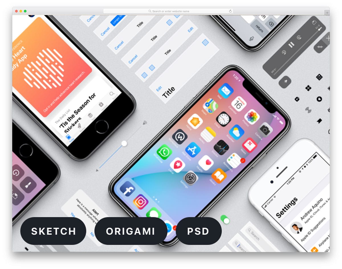 Facebook-Designs-iOS-11-GUI-free-ui-kits