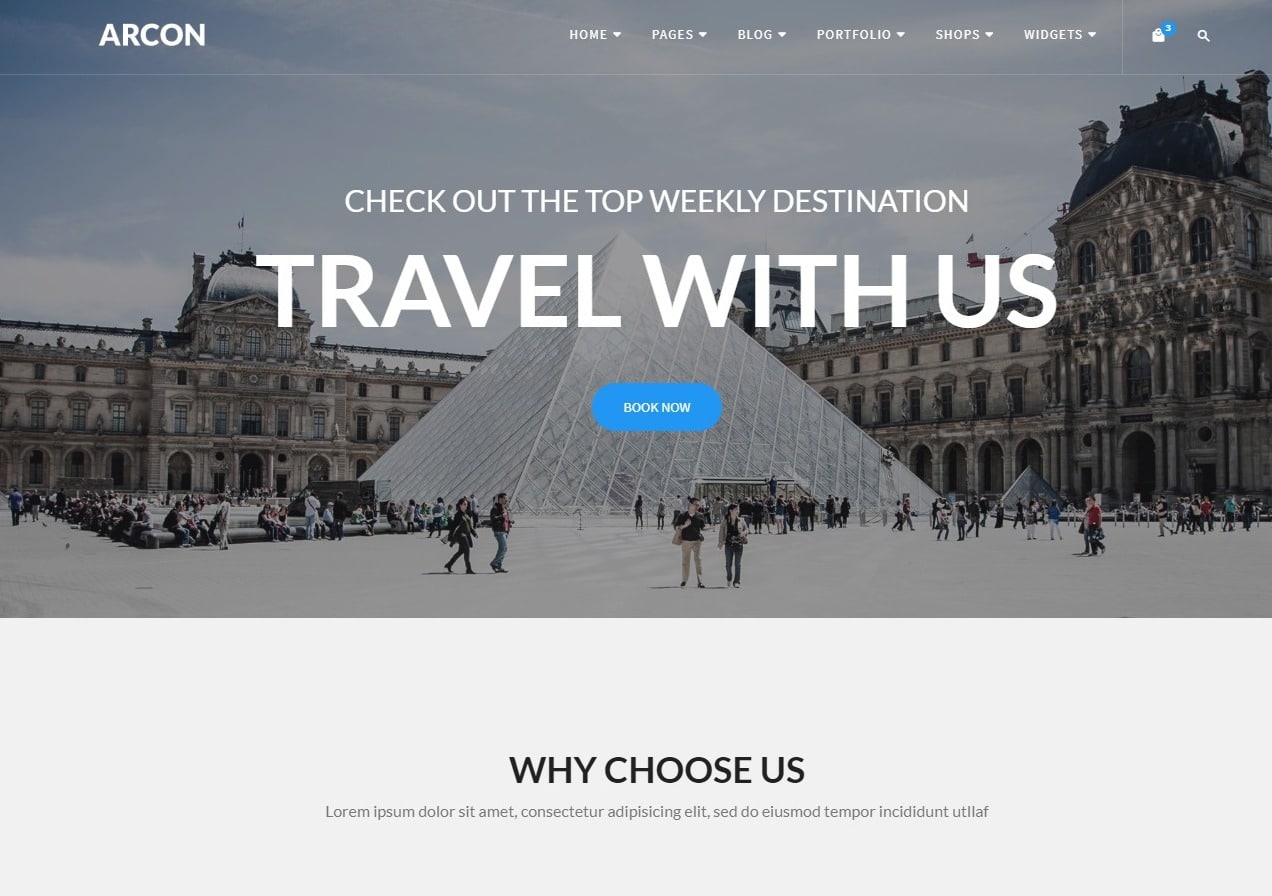 arcon-travel-website-template
