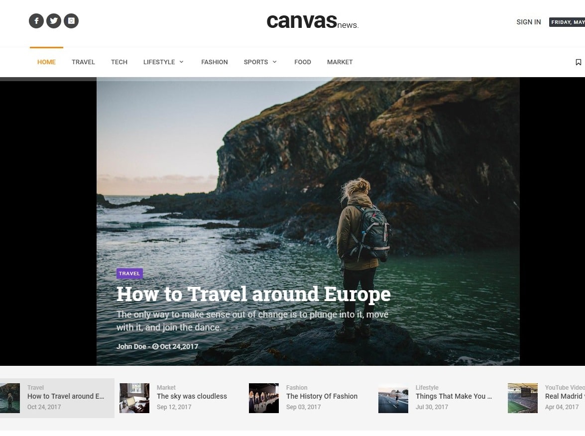 canvas-news-website-templates