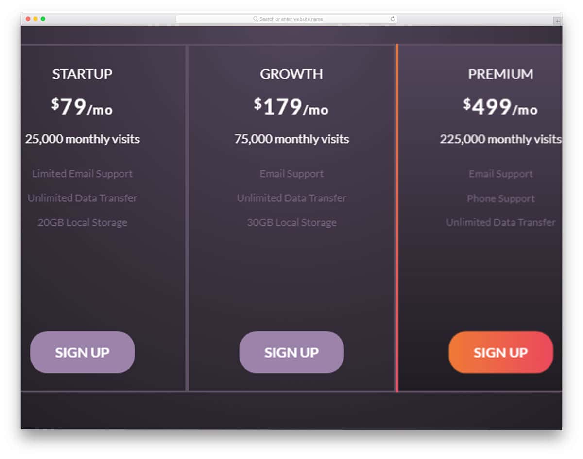 hosting-pricing-table