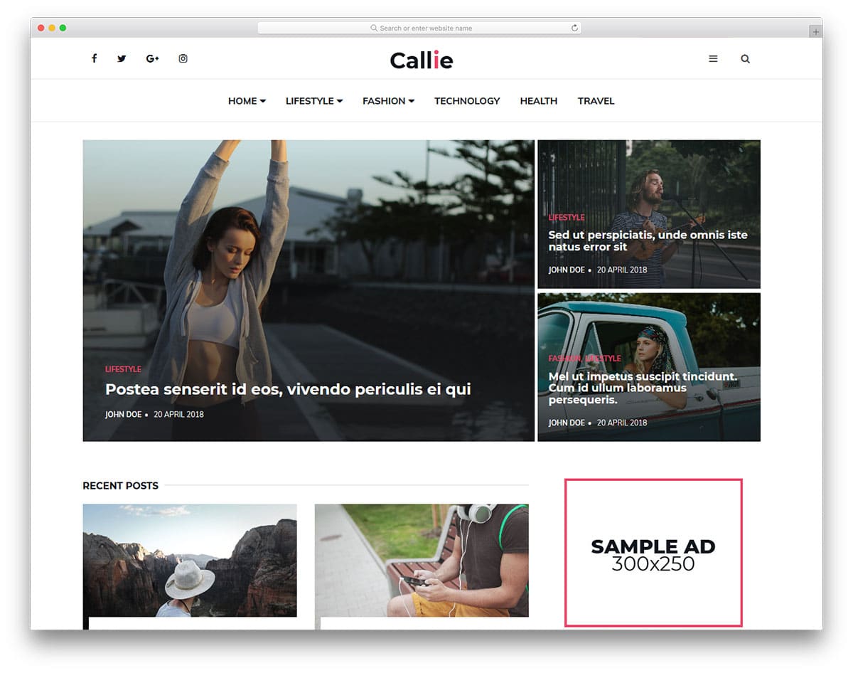 callie-free-clean-website-templates