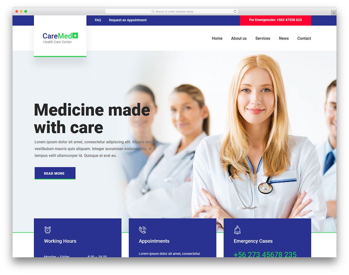 caremed-free-clean-website-templates