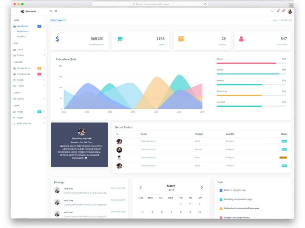 Free Simple Bootstrap Admin Templates
