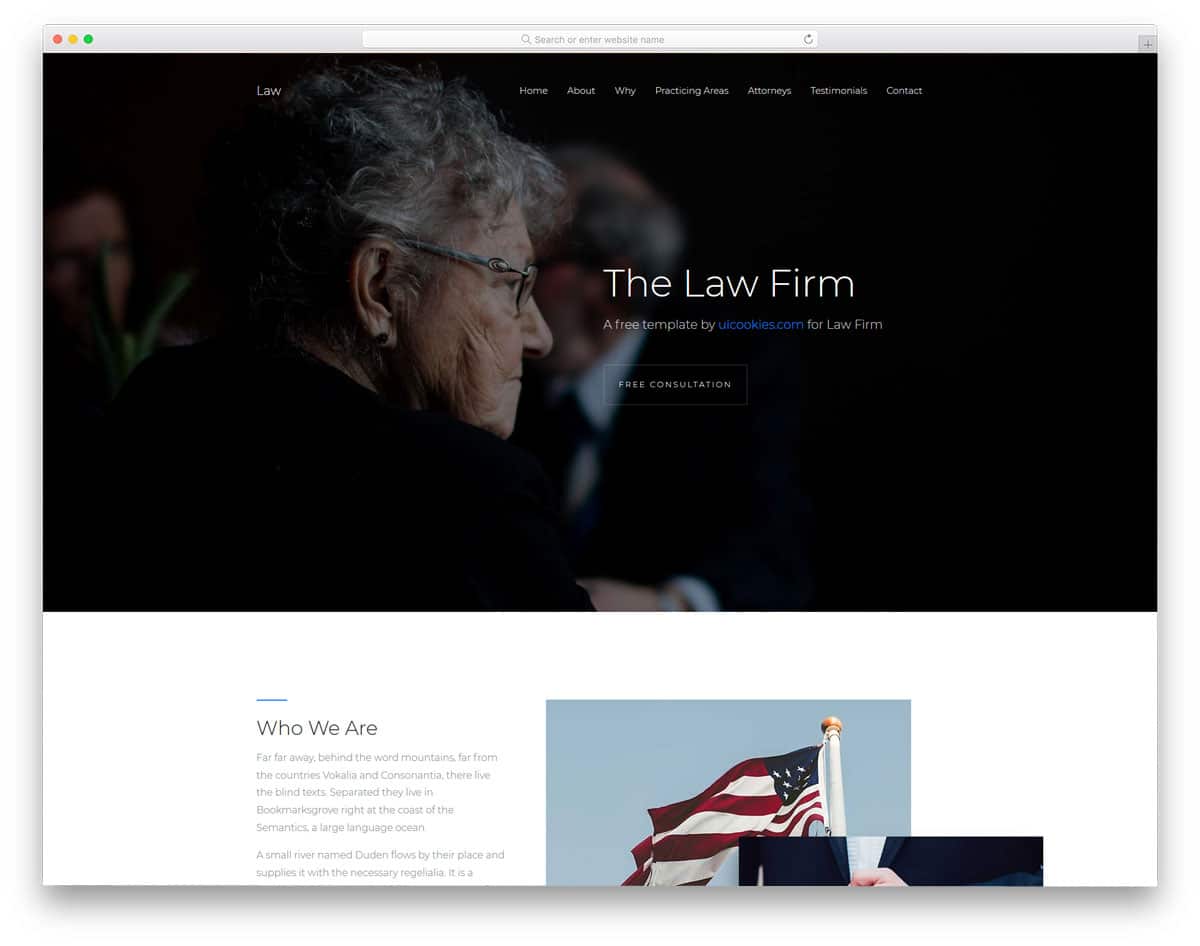 law-free-bootstrap-personal-website-template