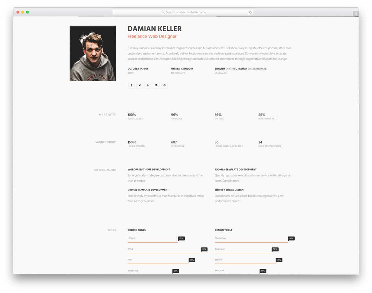 my-profile-free-bootstrap-personal-website-template