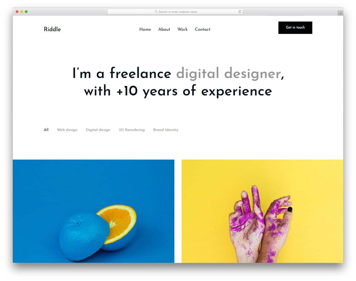 riddle-free-bootstrap-personal-website-template