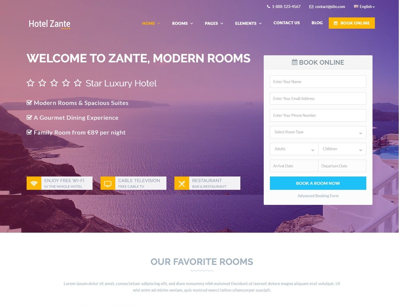 hotel-zante-hotel-website-template