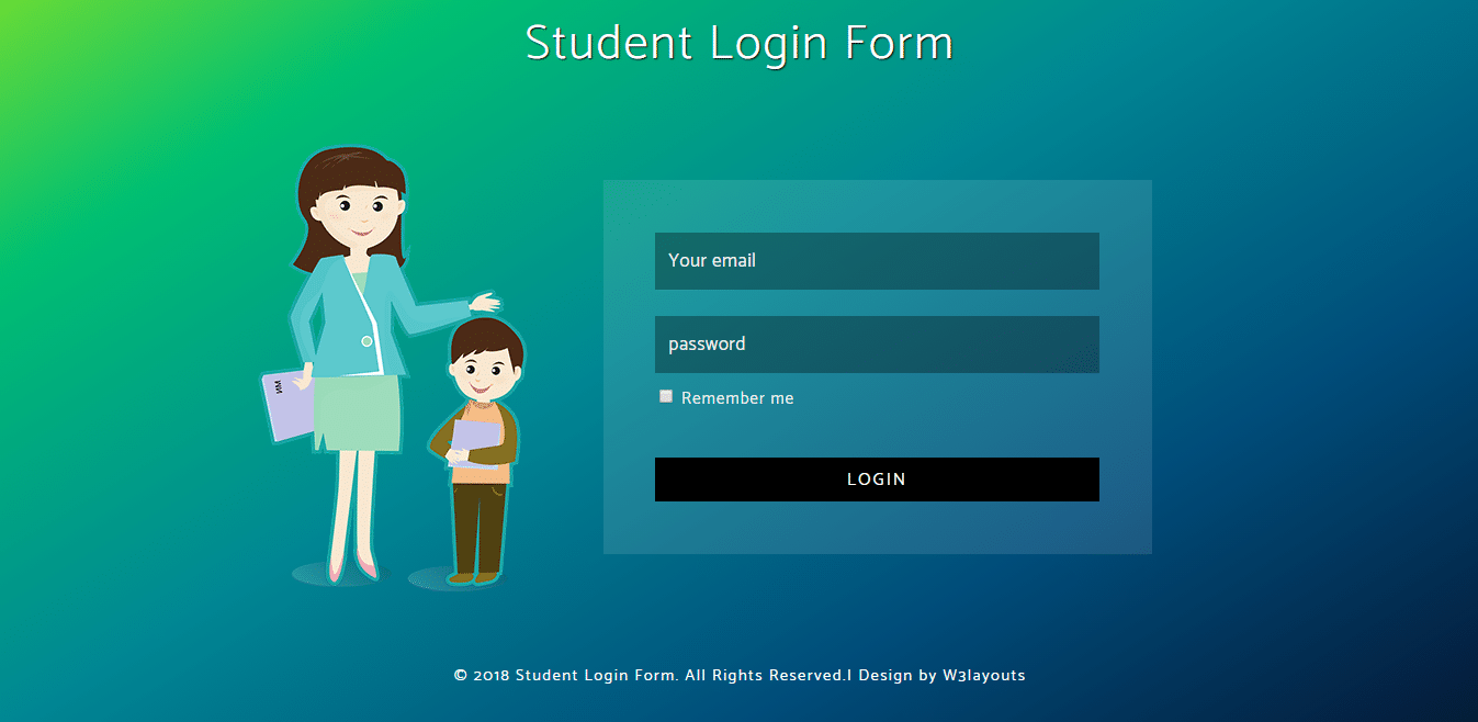 bootstrap-form-templates-Student-Login