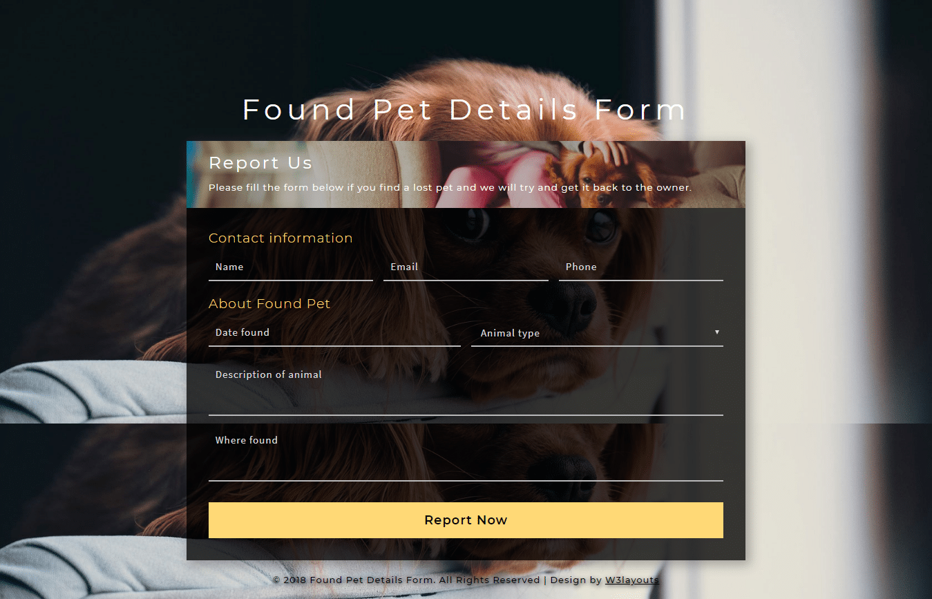 bootstrap-form-templates-found-pet-details-form