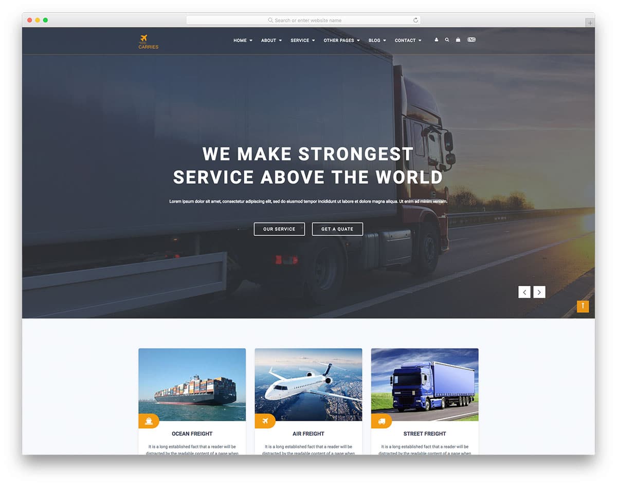 carries-free-industrial-website-templates