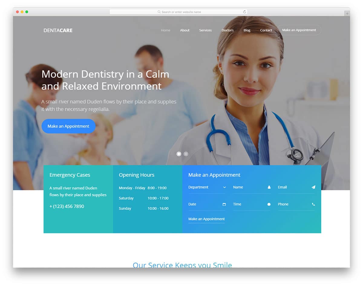 dentacare-free-healthcare-website-templates