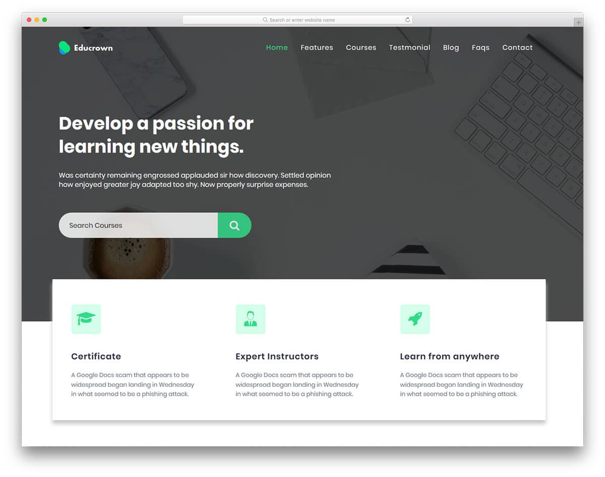 educrown-free-college-website-templates