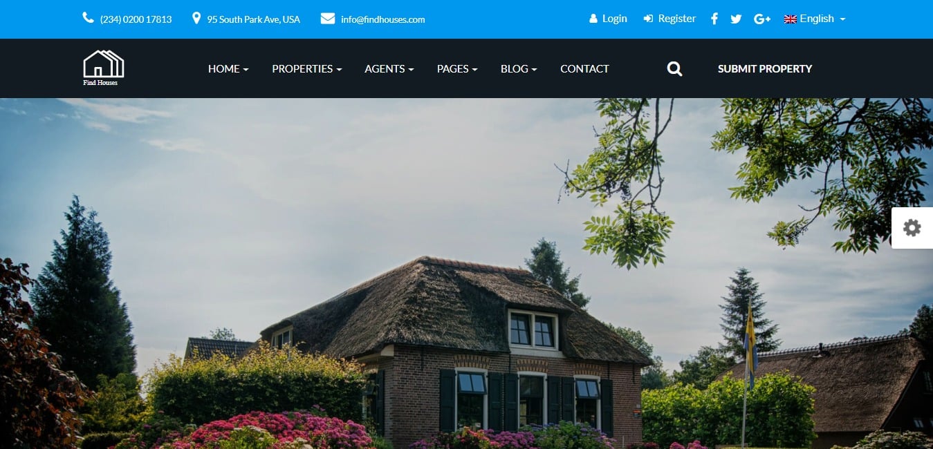 find houses premium real estate website template