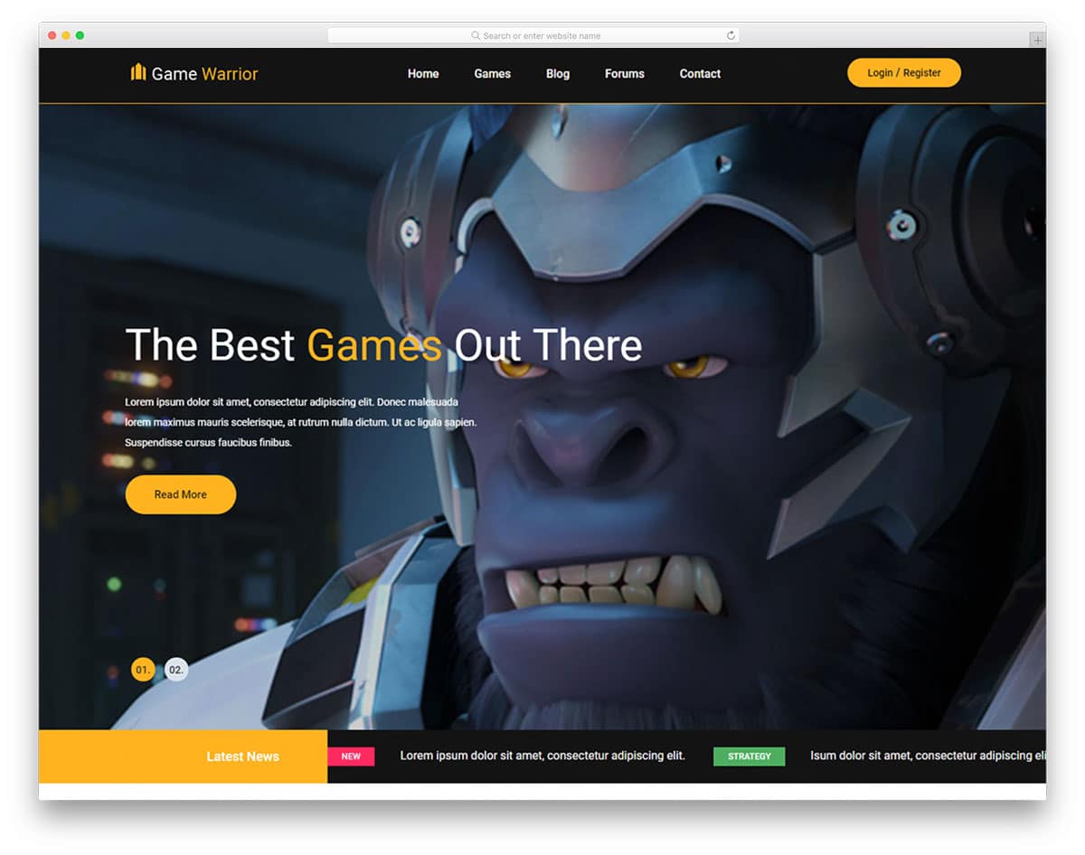gamewarrior-free-entertainment-website-templates