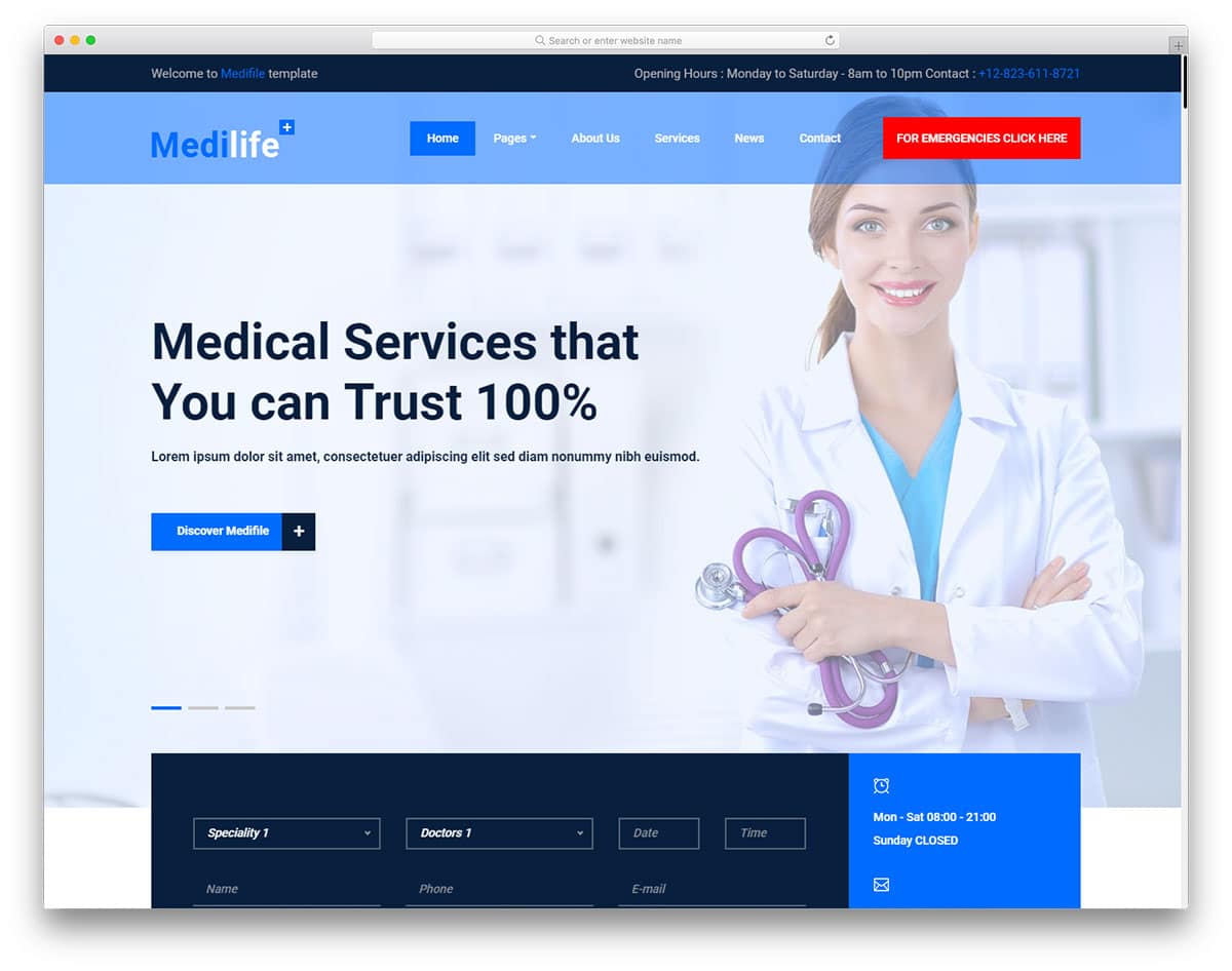 medilife-free-doctor-website-templates