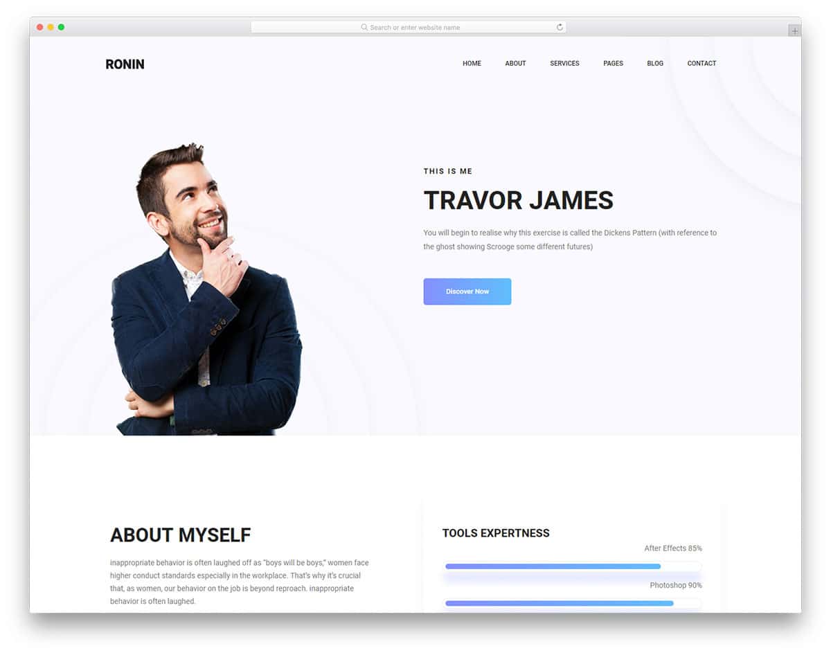 ronin-free-bootstrap-resume-templates