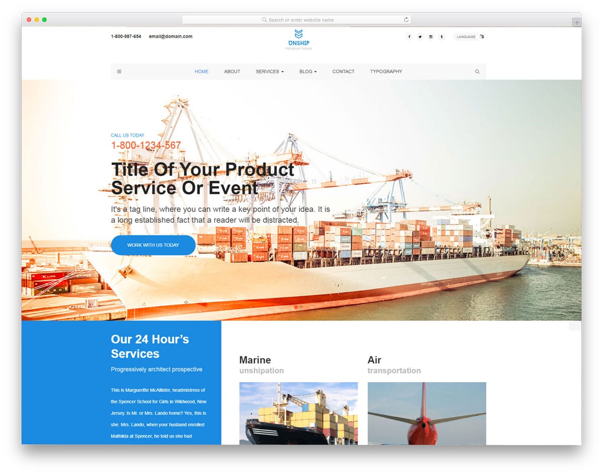unship-free-industrial-website-templates