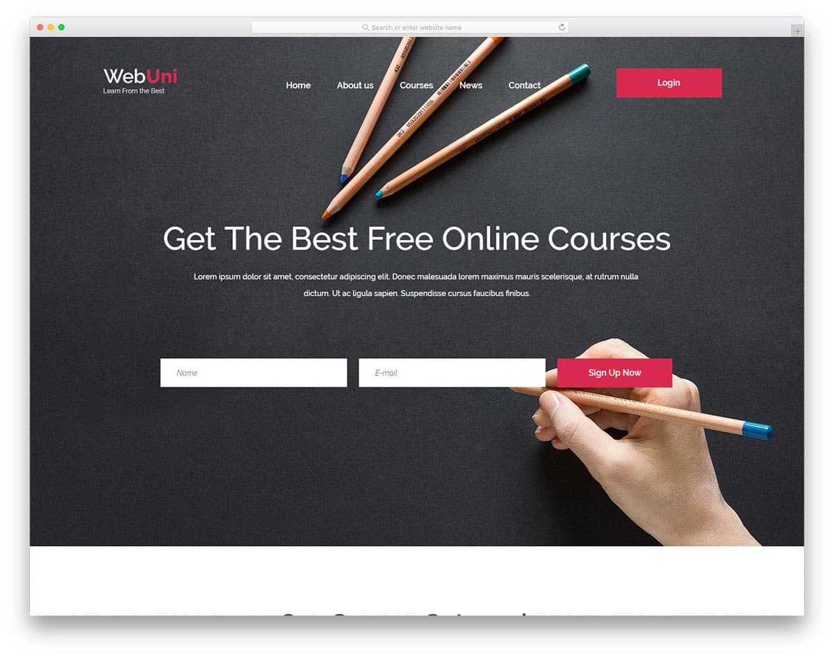 webuni-free-college-website-templates