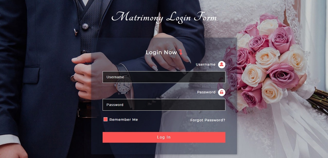 form website templates matrimony login form