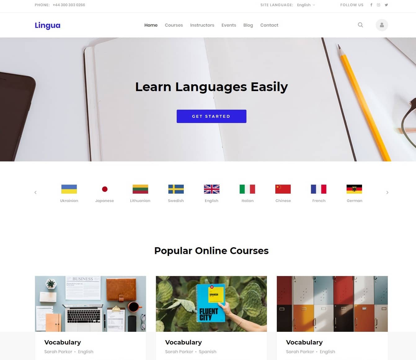 lingua-free-kindergarten-website-template