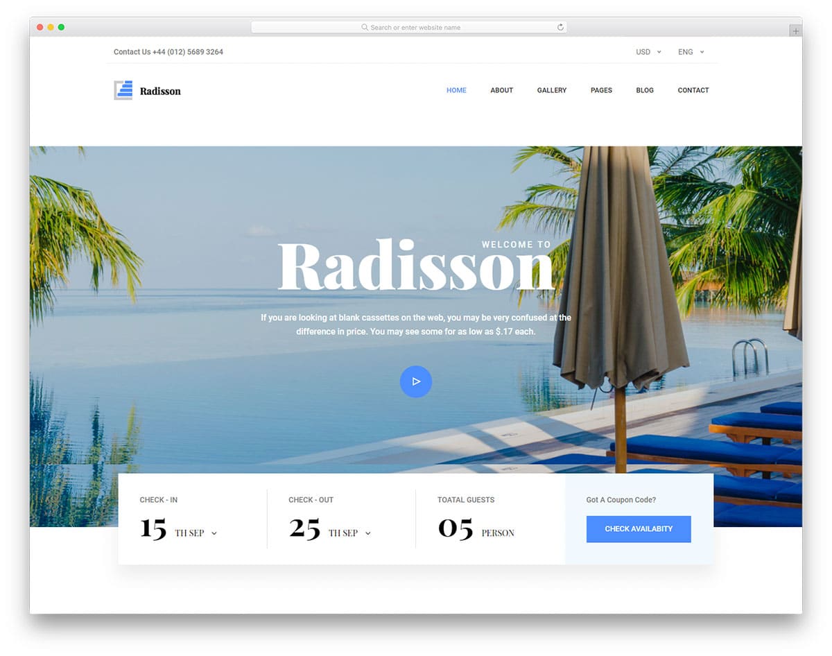 radisson-free-hotel-website-templates