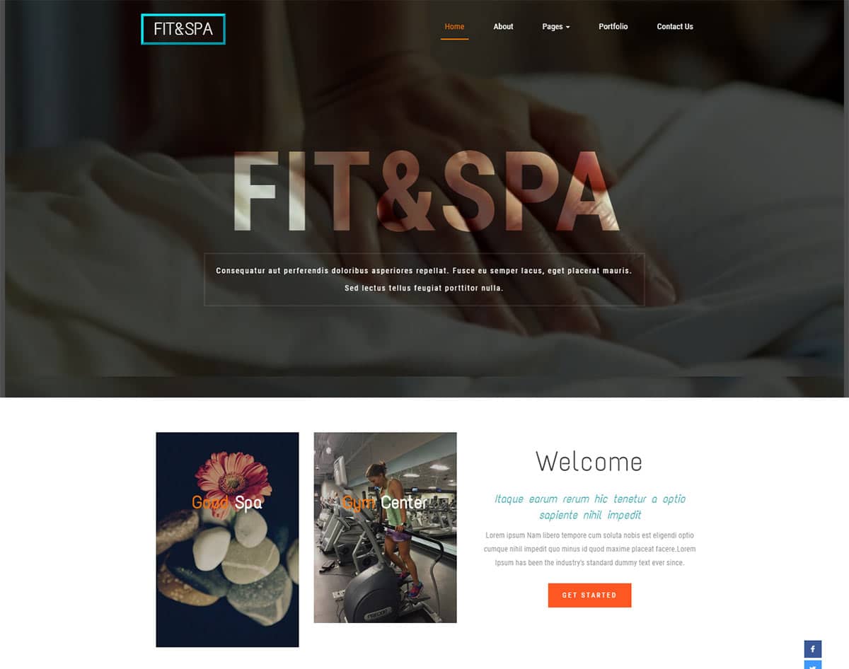 spa and beauty salon website templates - fit and spa