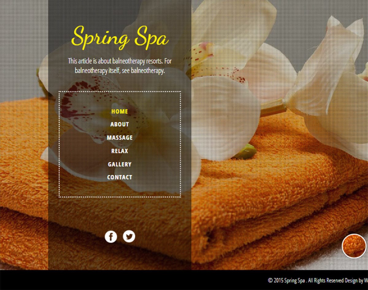 spa and beauty salon website templates - spring spa