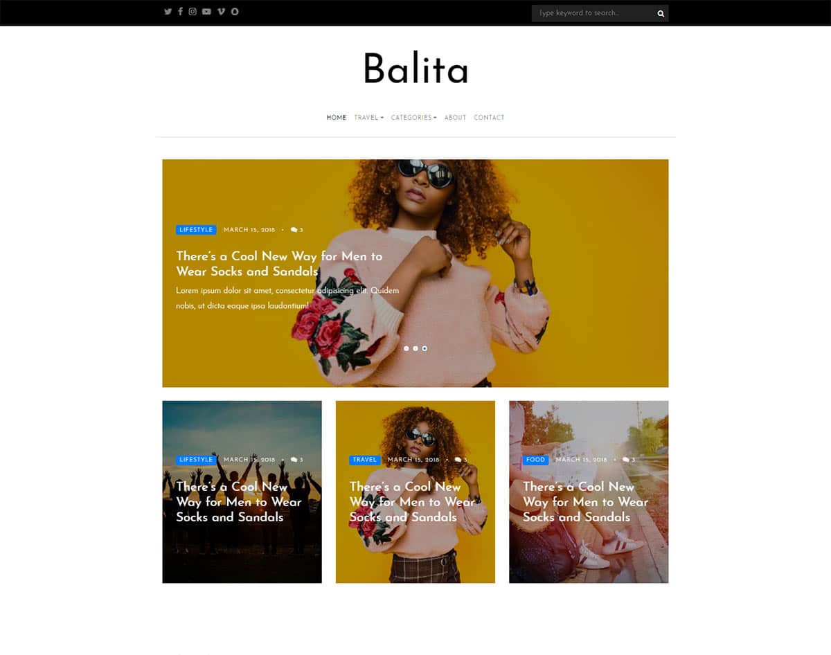 free simple website template - balita