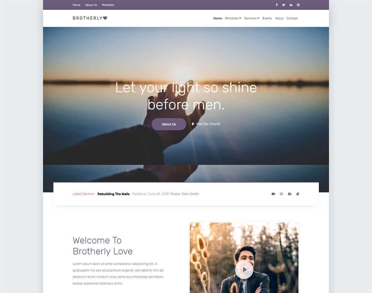 free simple website template - brotherlylove