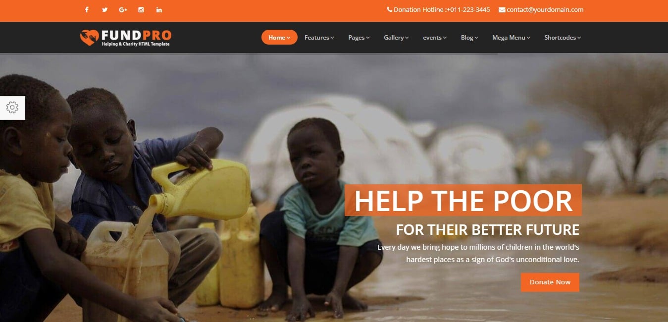 fundpro church Charity HTML5 Template