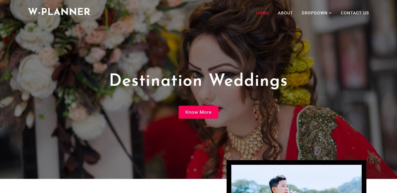 wedding planner wedding website template