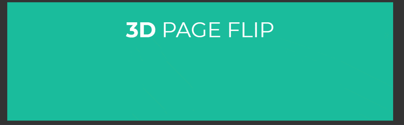 3D page flip css page transition