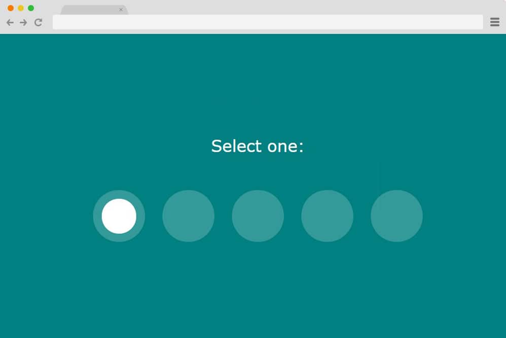 CSS only input radio select concept