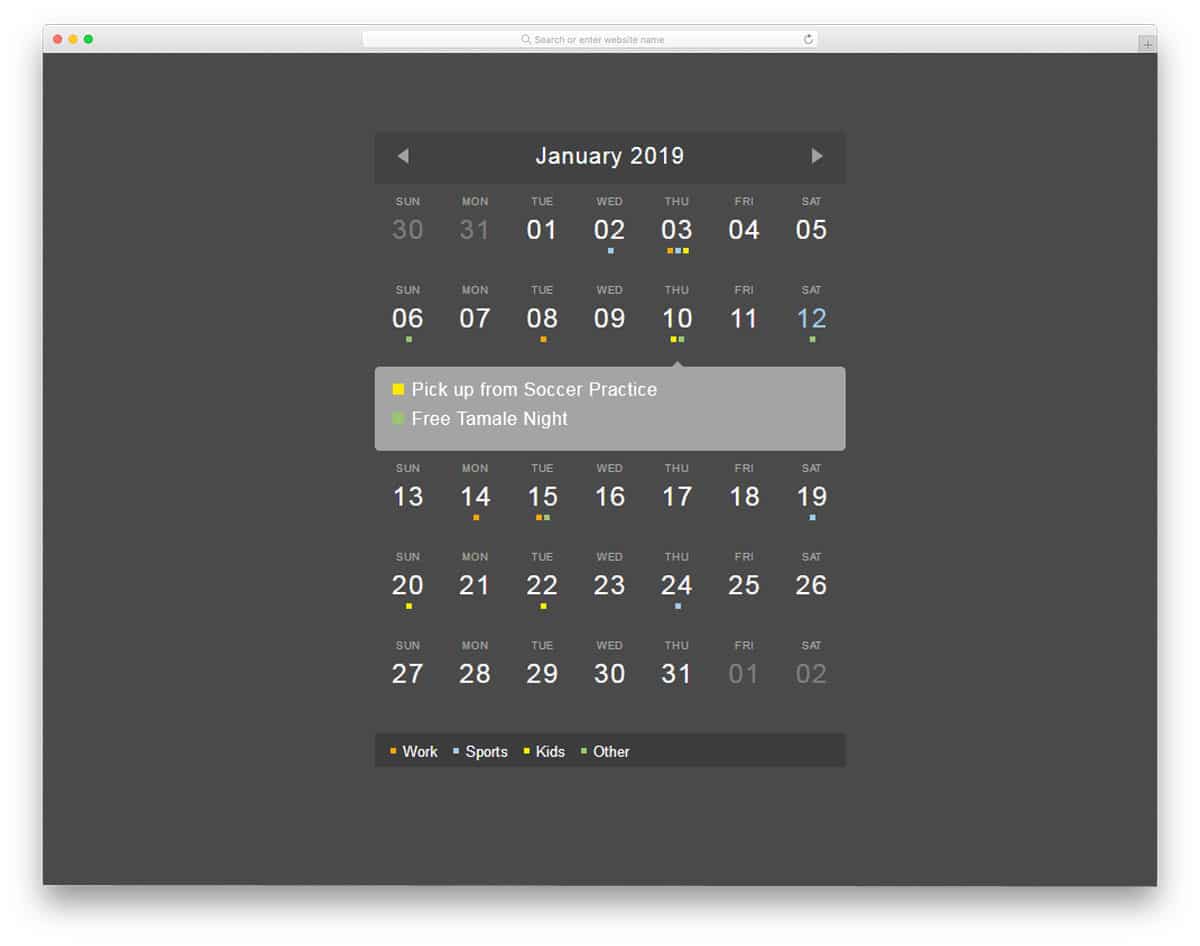 Event-Calendar-Widget