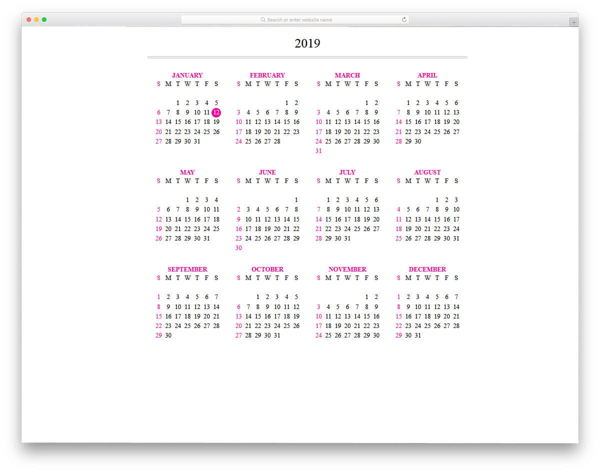 Flexbox-Responsive-Calendar
