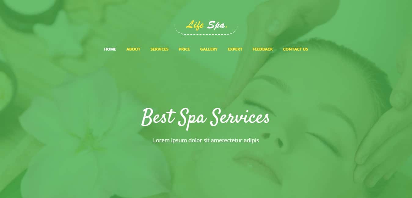Life Spa Bootstrap 4 Website Template