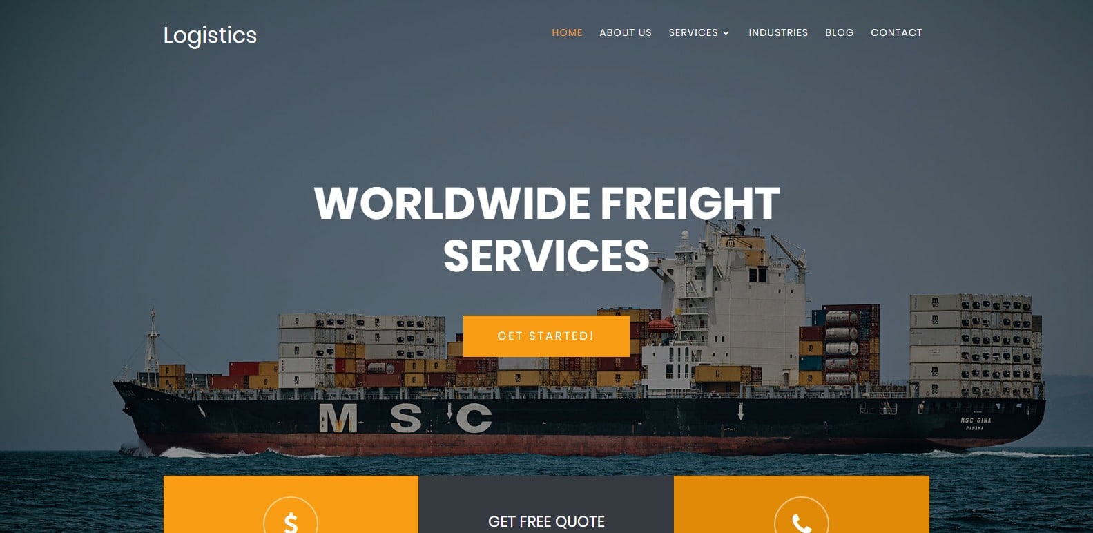 Logistics-transportation-free-Website Template